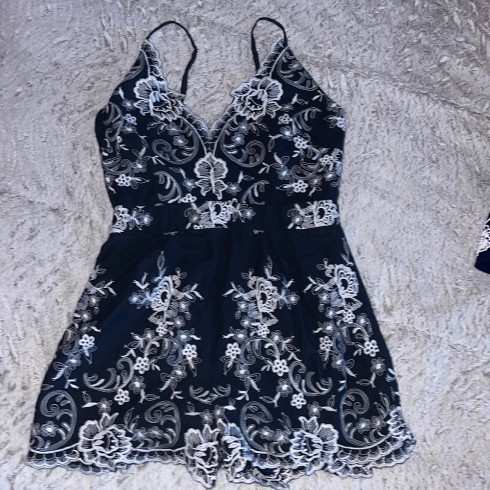 Papaya floral romper